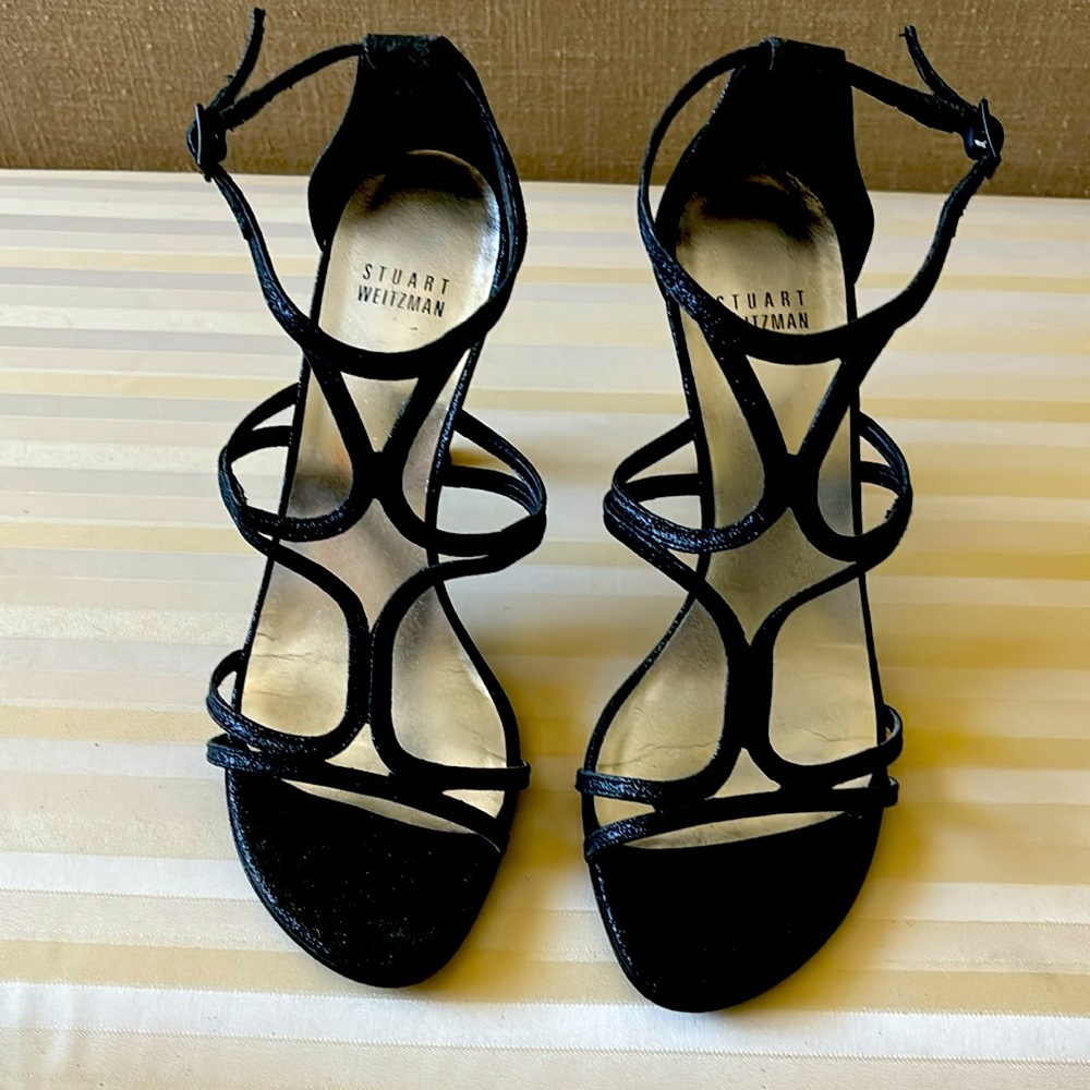 Stuart Weitzman heels, black metallic